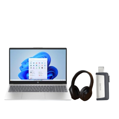 HP | i3 | 4GB RAM | 256SSD | 15.6" Display | 15-Fd0333Nia - Free Lenovo Headset (TH10) and Pendrive 16GB (OTG)